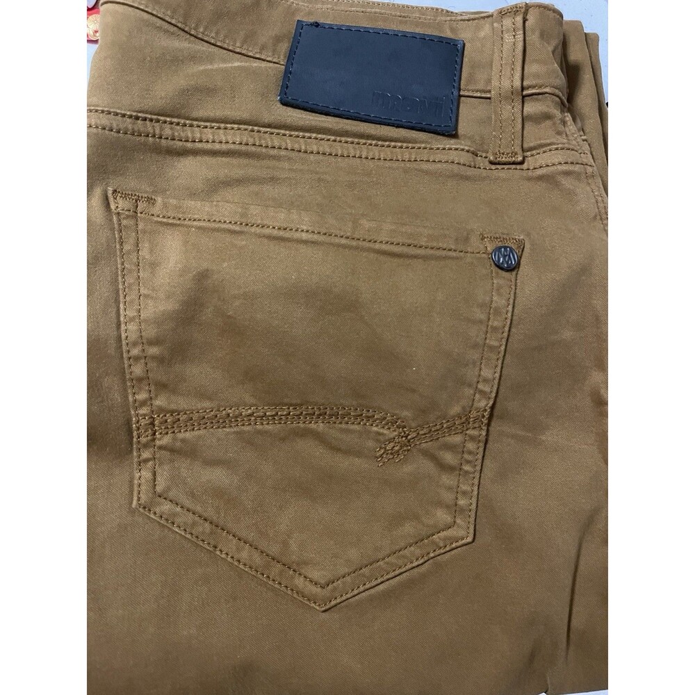 Mavi Jeans Zach Straight Leg Tobacco Brown 5 Pocket Trousers Mens 34x28
